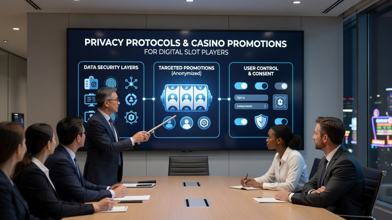 Casino promotion interface showing privacy-compliant bonus options for slot players